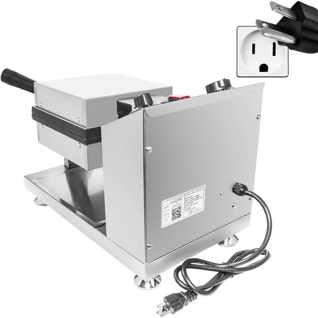 Rotating Square Nonstick Stainless Steel Bubble Waffle Maker M641