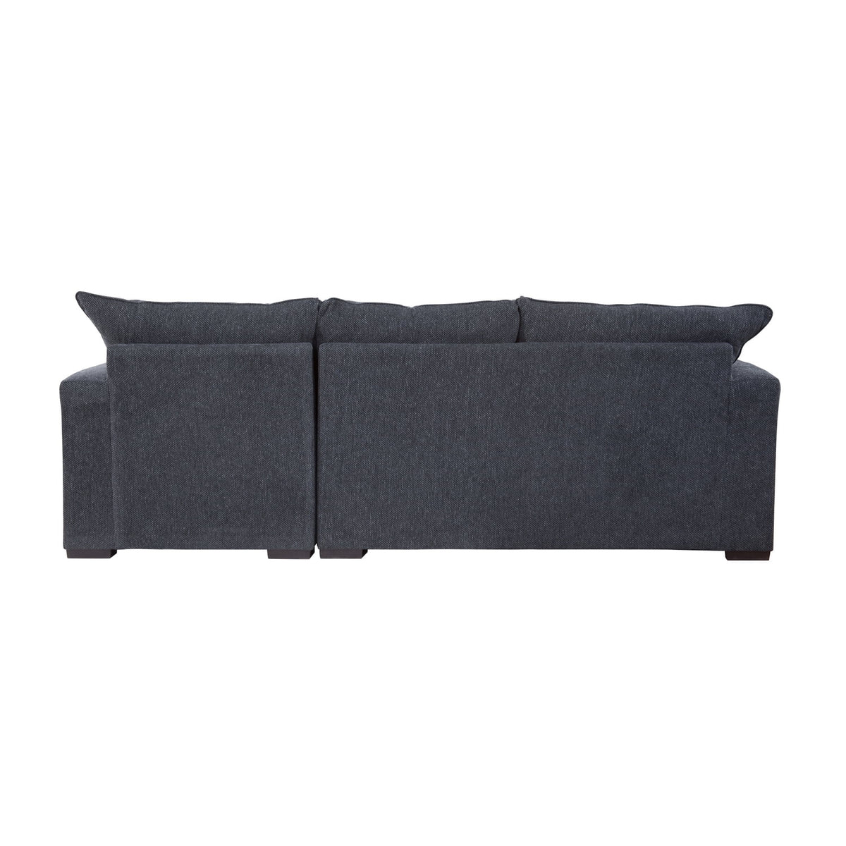 Charcoal Two Piece Sectional Sofa with Three Throw Pillows R4627