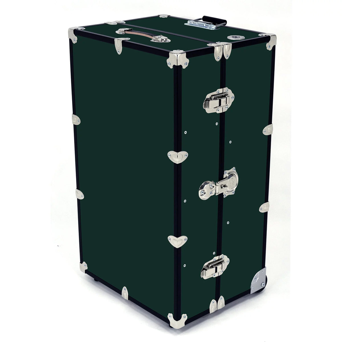 Forest Green Travel Trunk with Mounted Wheels V922982