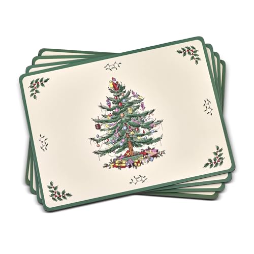Christmas Tree Placemats & Coasters Set Cork Back K208469