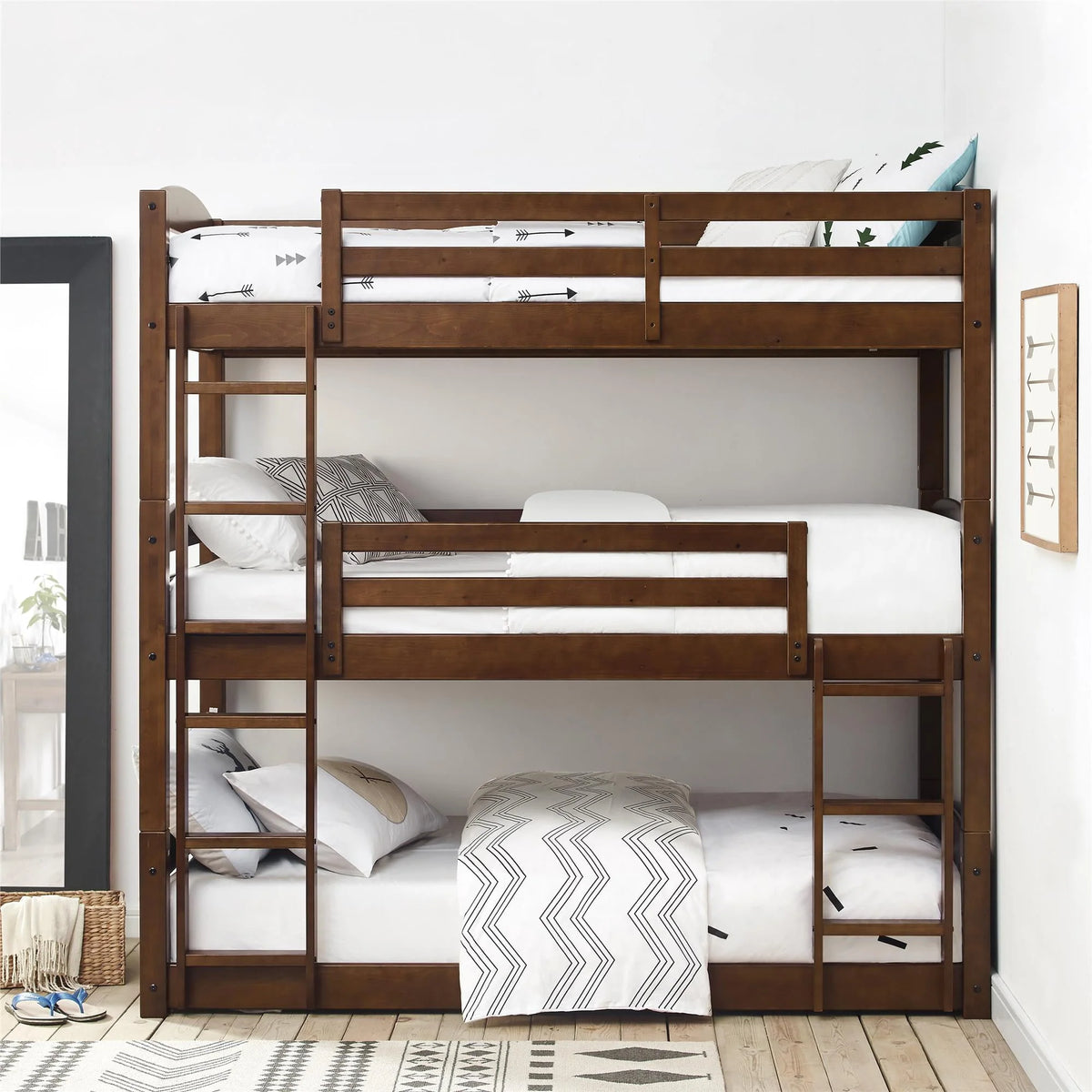 Twin Over Twin Over Twin Convertible Bunk Bed Y363203