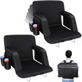 2 Pack Bleacher Chairs with Back Support and Cushion L919013