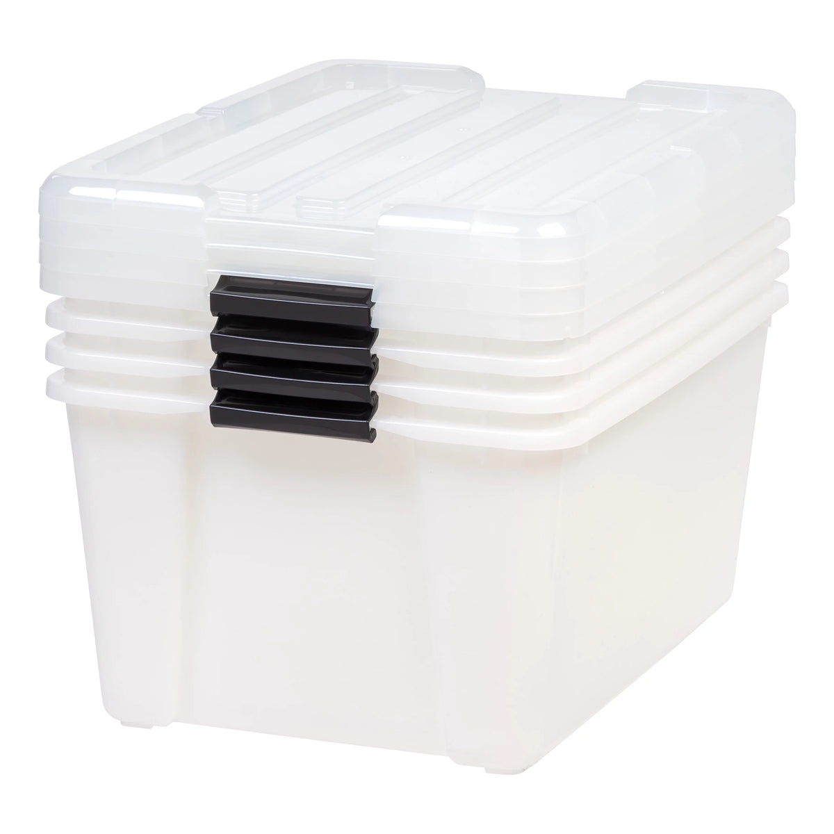 45 Qt Pearl Latch Storage Bin with Lid, Set of 4 V35318