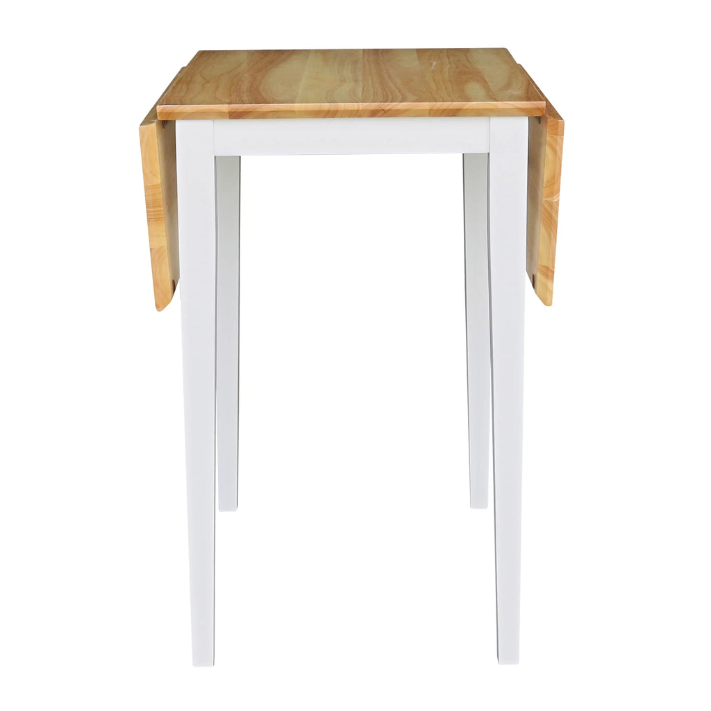 Small Dropleaf Table in White and Natural F883076