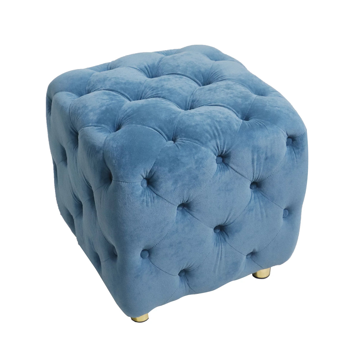 Velvet Tufted Square Ottoman S899