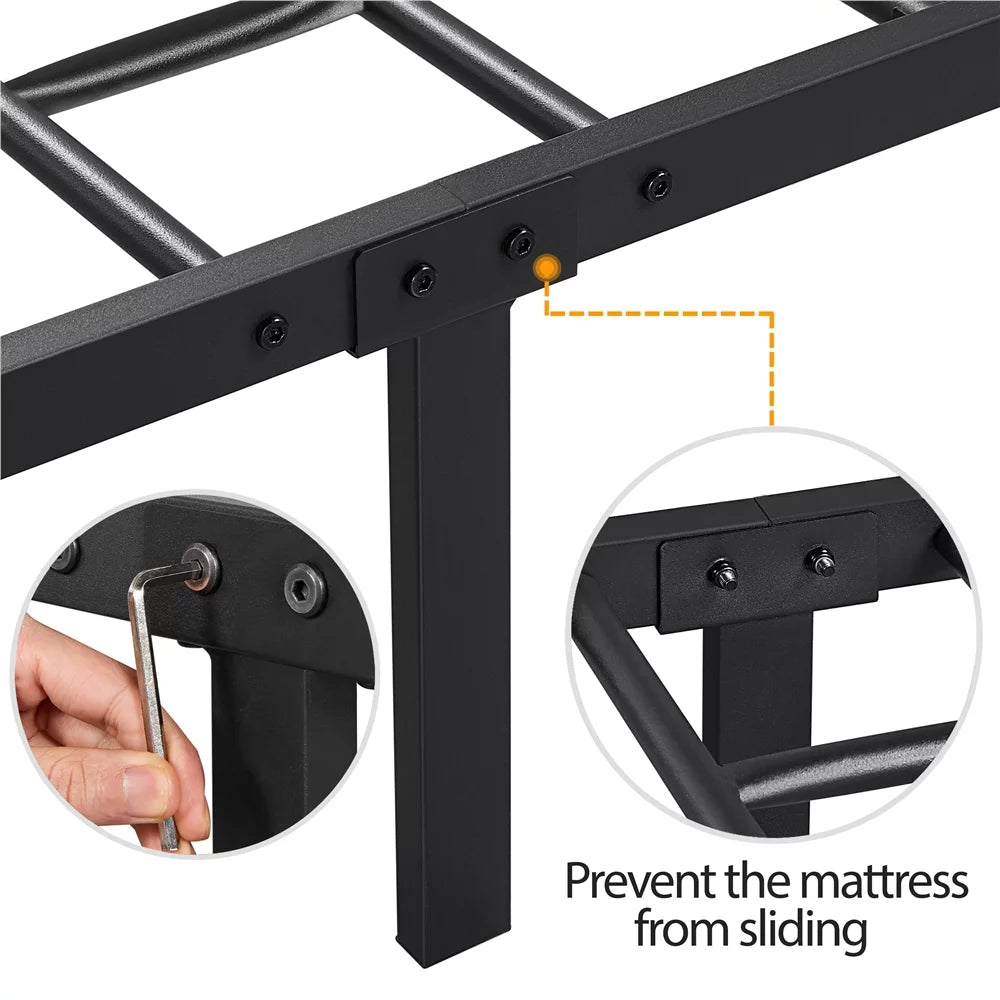Black Queen Canopied Platform Bed C487544
