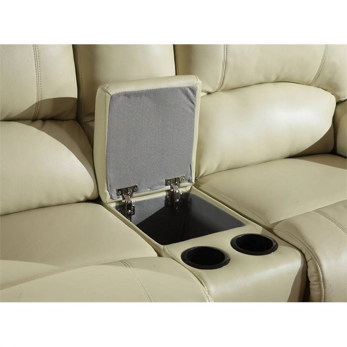 Beige Faux Leather Sofa Set L2312