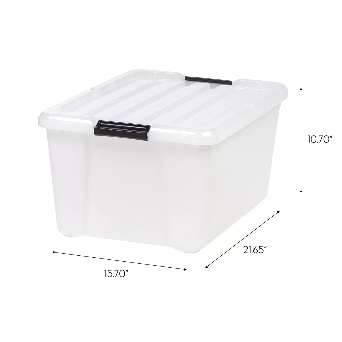 45 Qt Pearl Latch Storage Bin with Lid, Set of 4 V35318