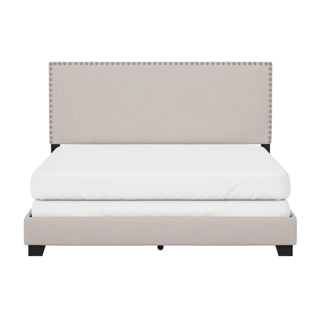 Charcoal Faux Leather Queen Bed D348350