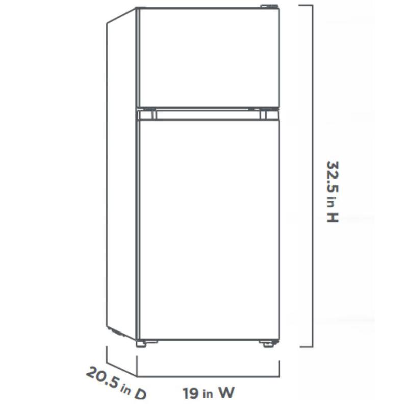 2-Door Mini Refrigerator with Freezer J902688