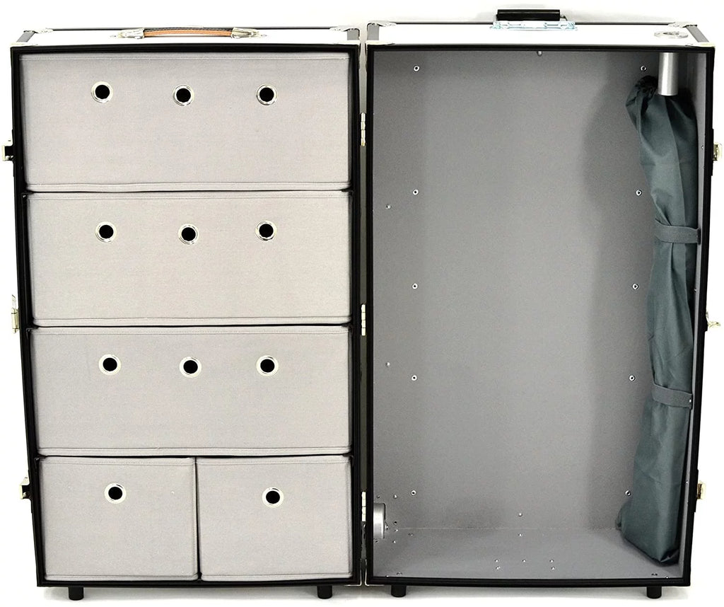 Forest Green Travel Trunk with Mounted Wheels V922982