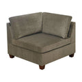 37 Inches Fabric Upholstered Wooden Corner Wedge E39951