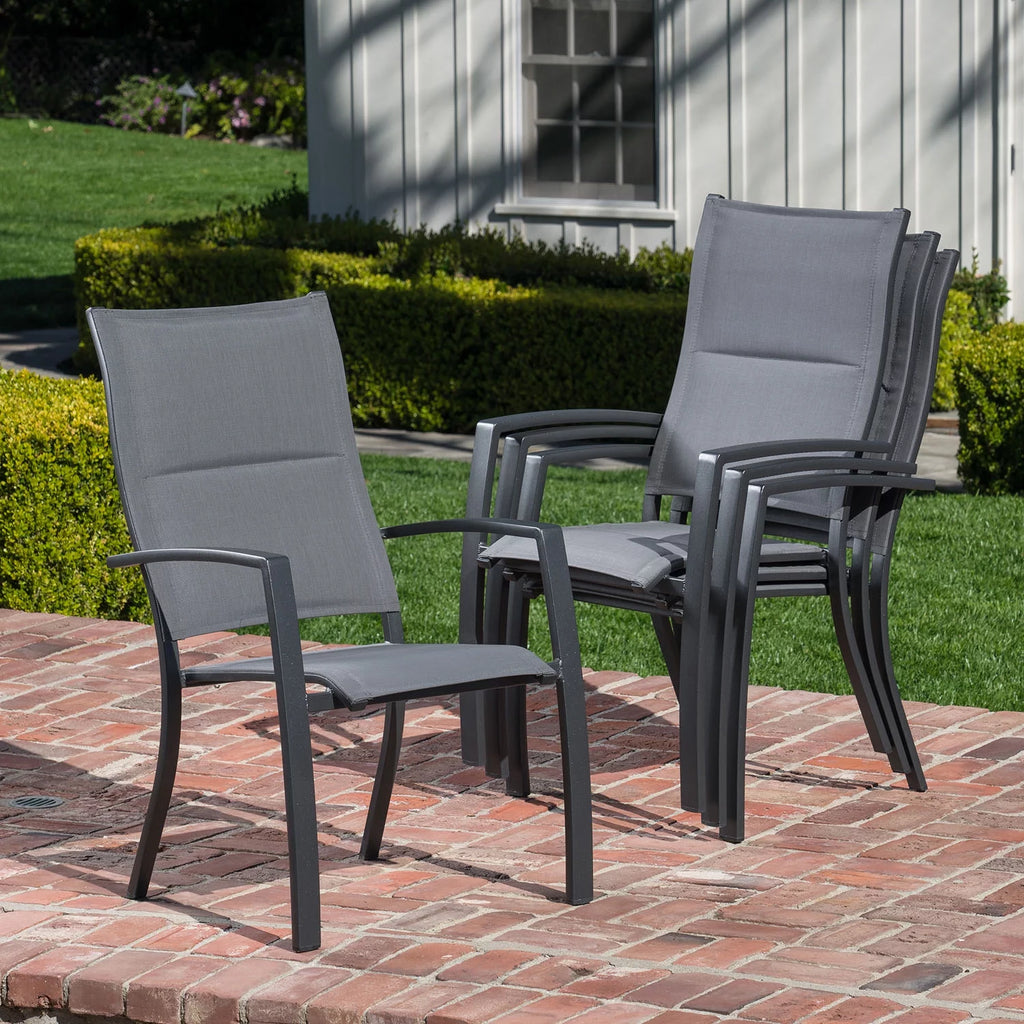 7-Piece Gray Aluminum Outdoor Dining Set I55051