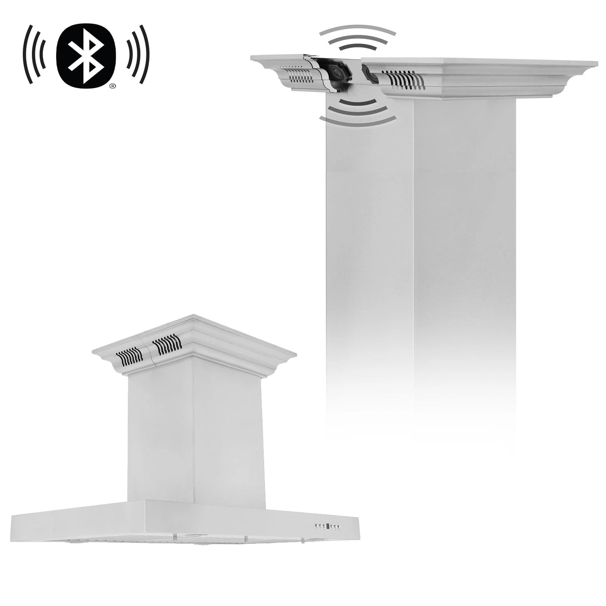 36 Island Mount Stainless Steel Range Hood with Built-in Speakers G49863