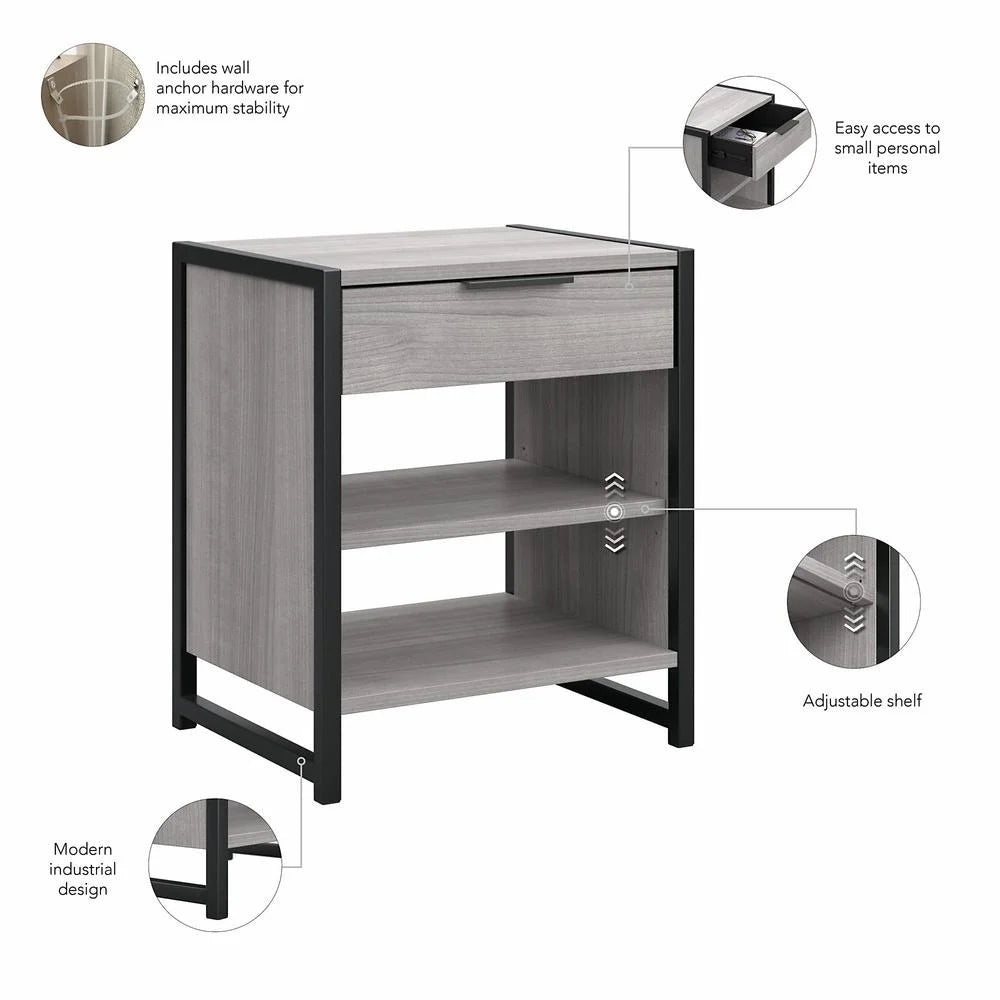 Small End Table with Drawer in Platinum Gray M287007