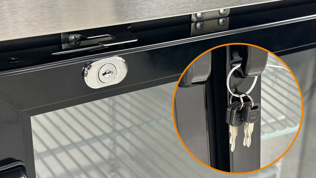 Black Glass Door Back Bar Refrigerator Beer Cooler with LED Lighting I711157