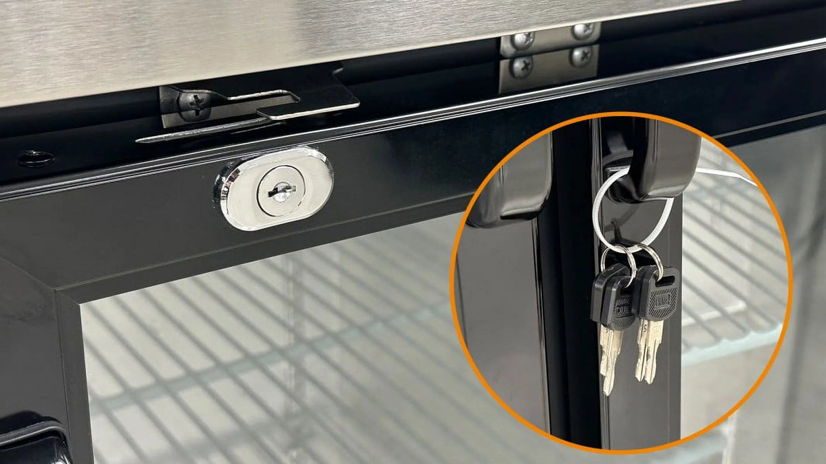 Black Glass Door Back Bar Refrigerator Beer Cooler with LED Lighting I711157