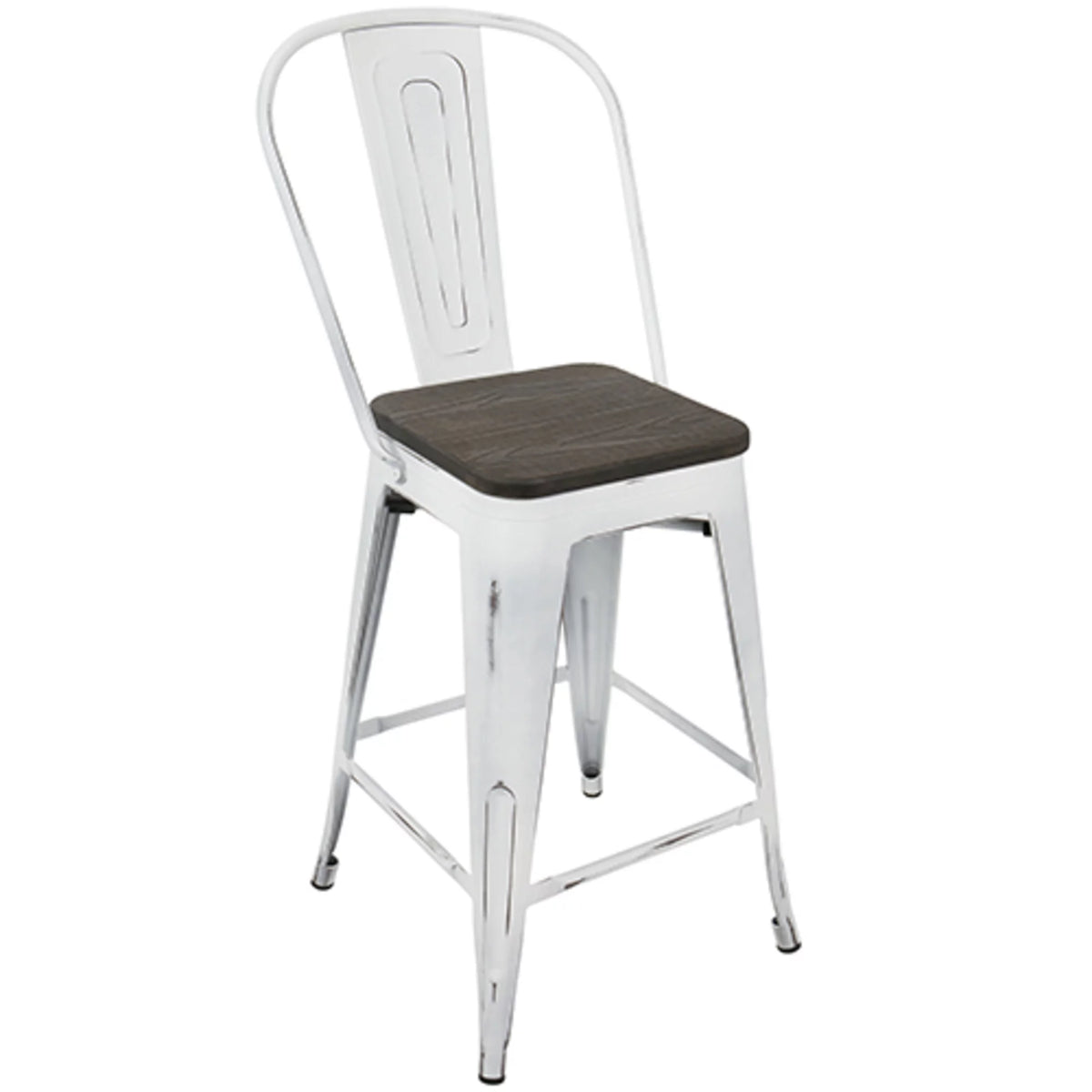 High Back Counter Stool Set of 2 M9427
