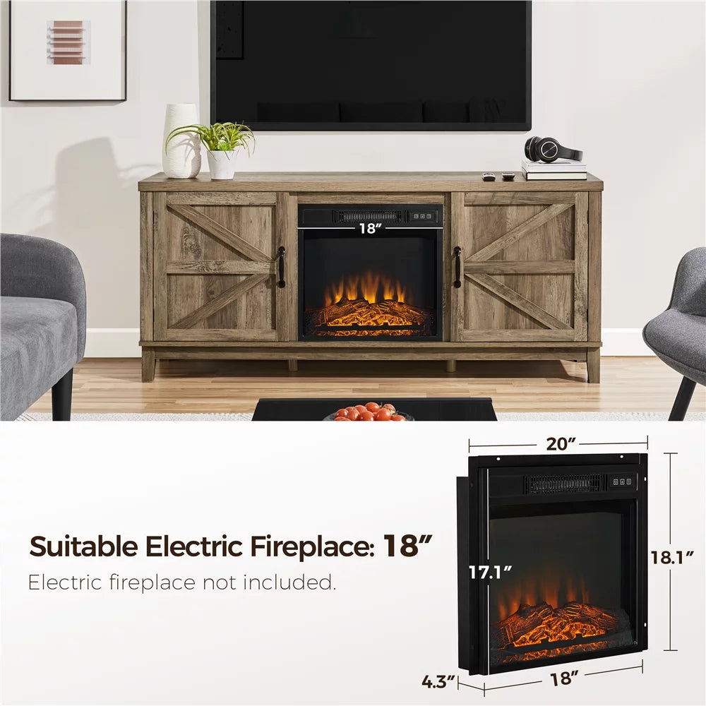 Rustic Oak Storage TV Stand B784