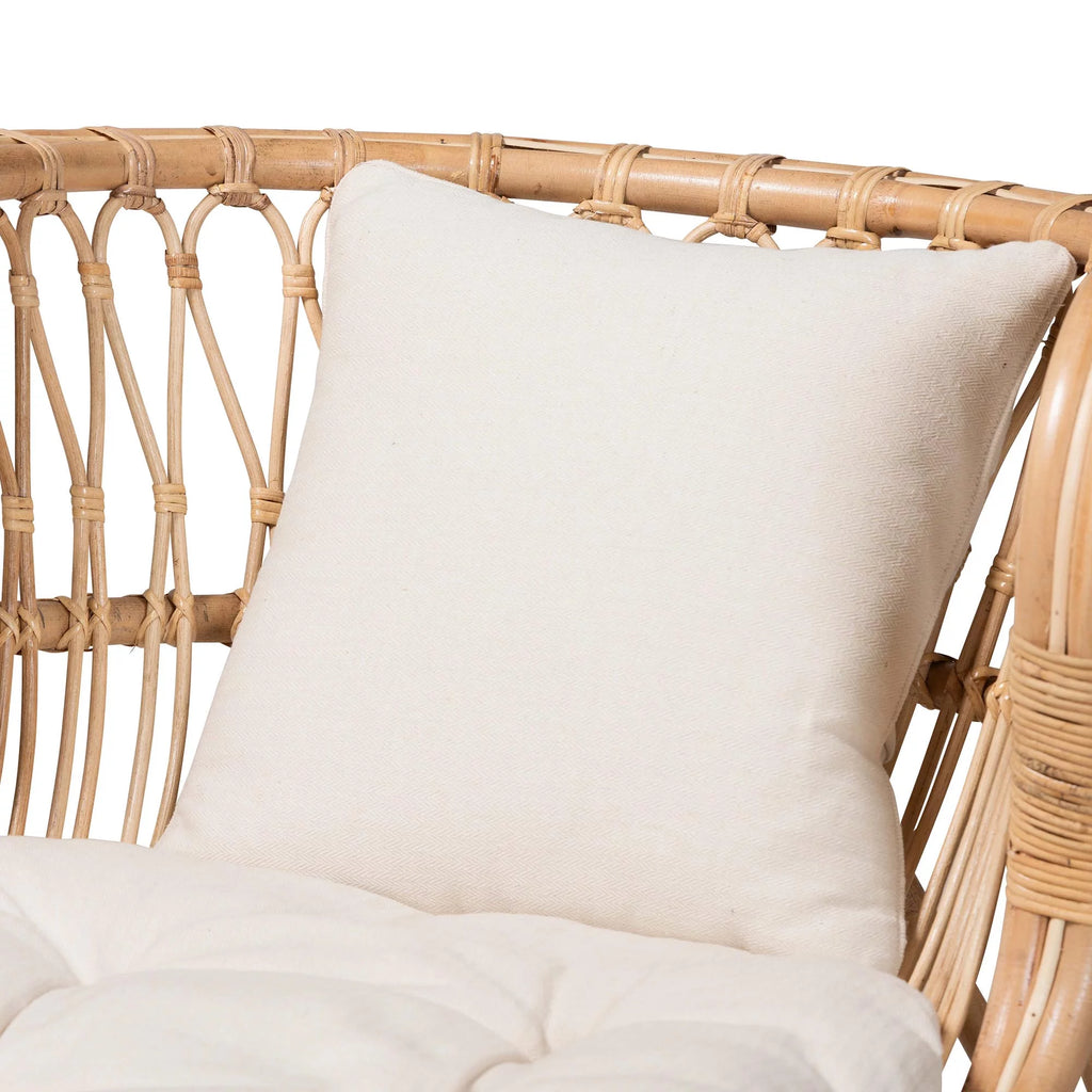 Natural Brown Rattan Chaise V3125