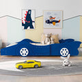 Twin Size Race Car-Shaped Platform Bed with Wheels R3865