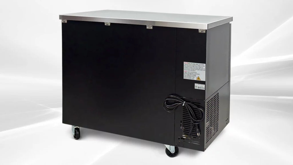 Black Glass Door Back Bar Refrigerator Beer Cooler with LED Lighting I711157