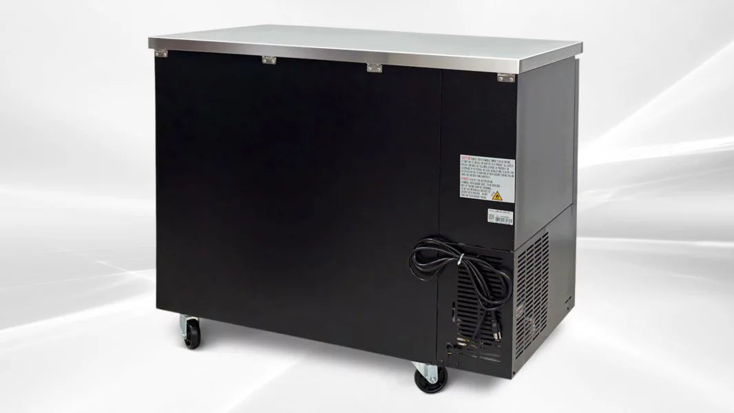 Black Glass Door Back Bar Refrigerator Beer Cooler with LED Lighting I711157
