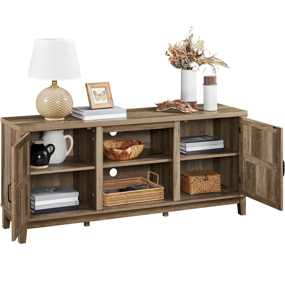 Rustic Oak Storage TV Stand B784