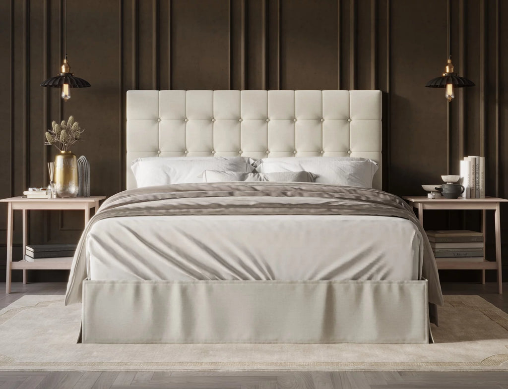 Twin Tufted Upholstered Panel Bed U8850