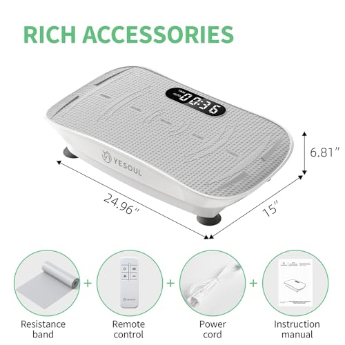 Vibration Plate Exercise Machine with Bluetooth Remote H5009