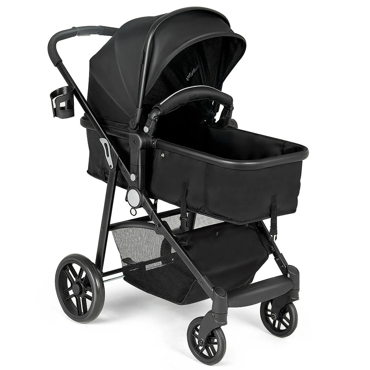 2 In 1 Foldable Baby Stroller Black D3236