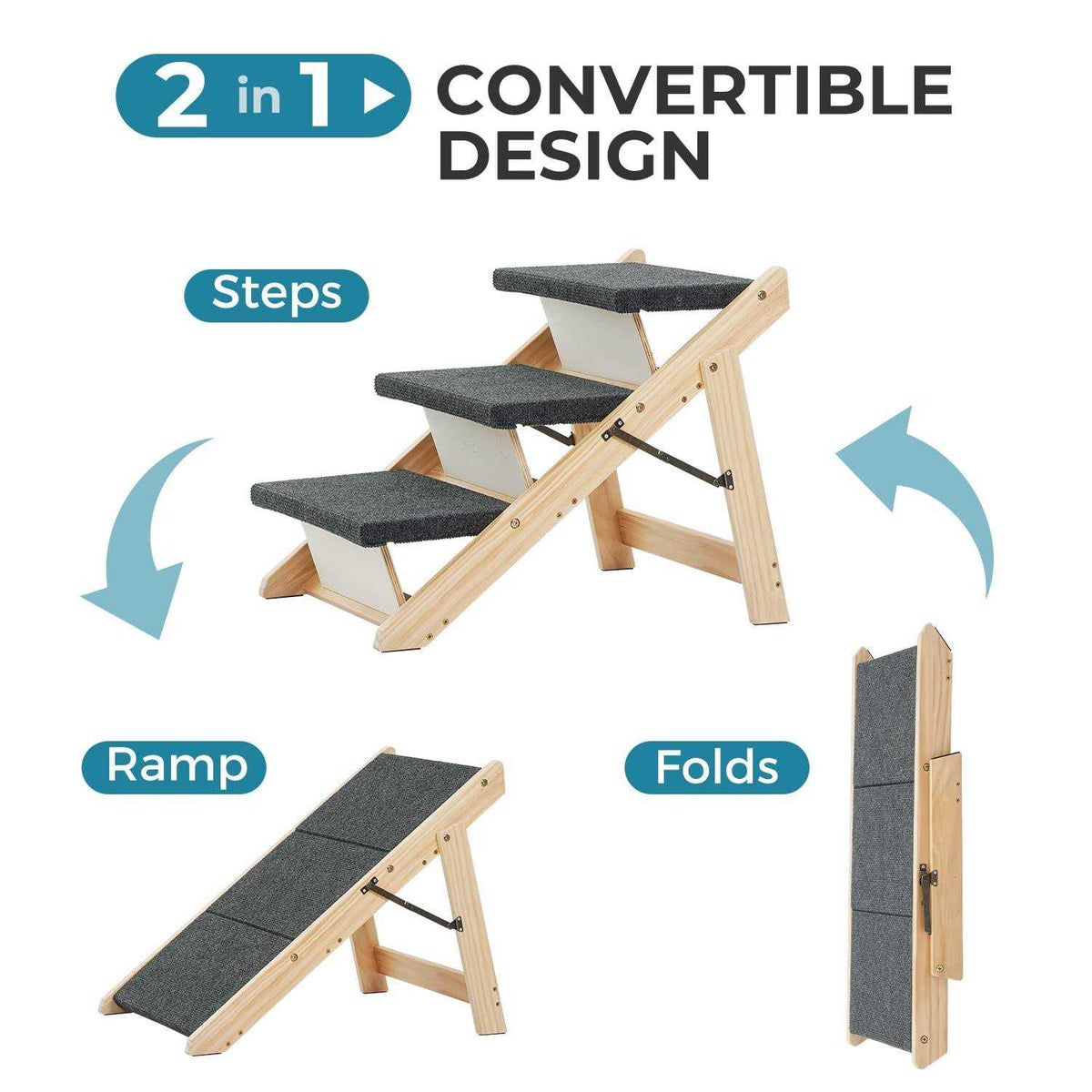 Wooden Pet Stairs E808