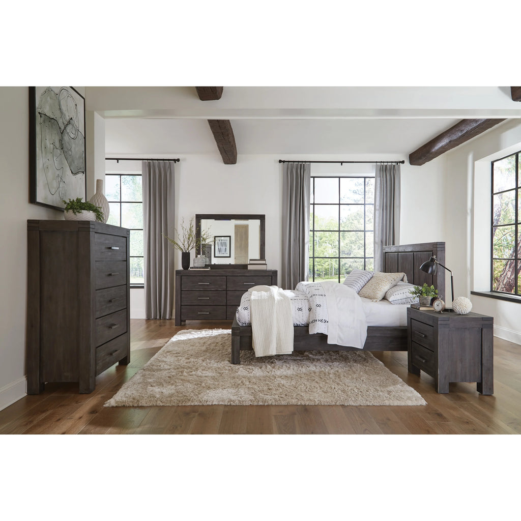 King-size Solid Wood Platform Bed E97068