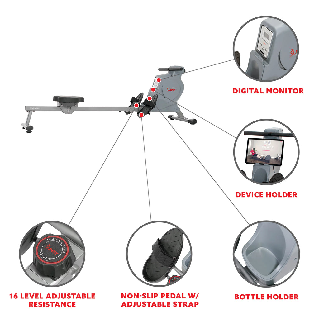 Space Efficient Magnetic Resistance Rowing Machine M655