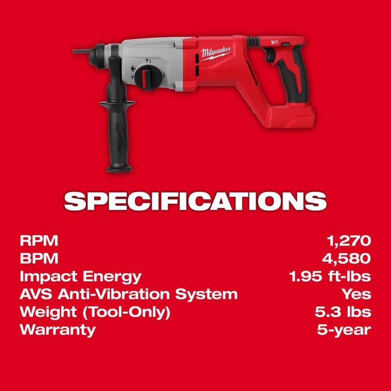 18V Lithium-Ion Brushless Cordless SDS-Plus Rotary Hammer T170013
