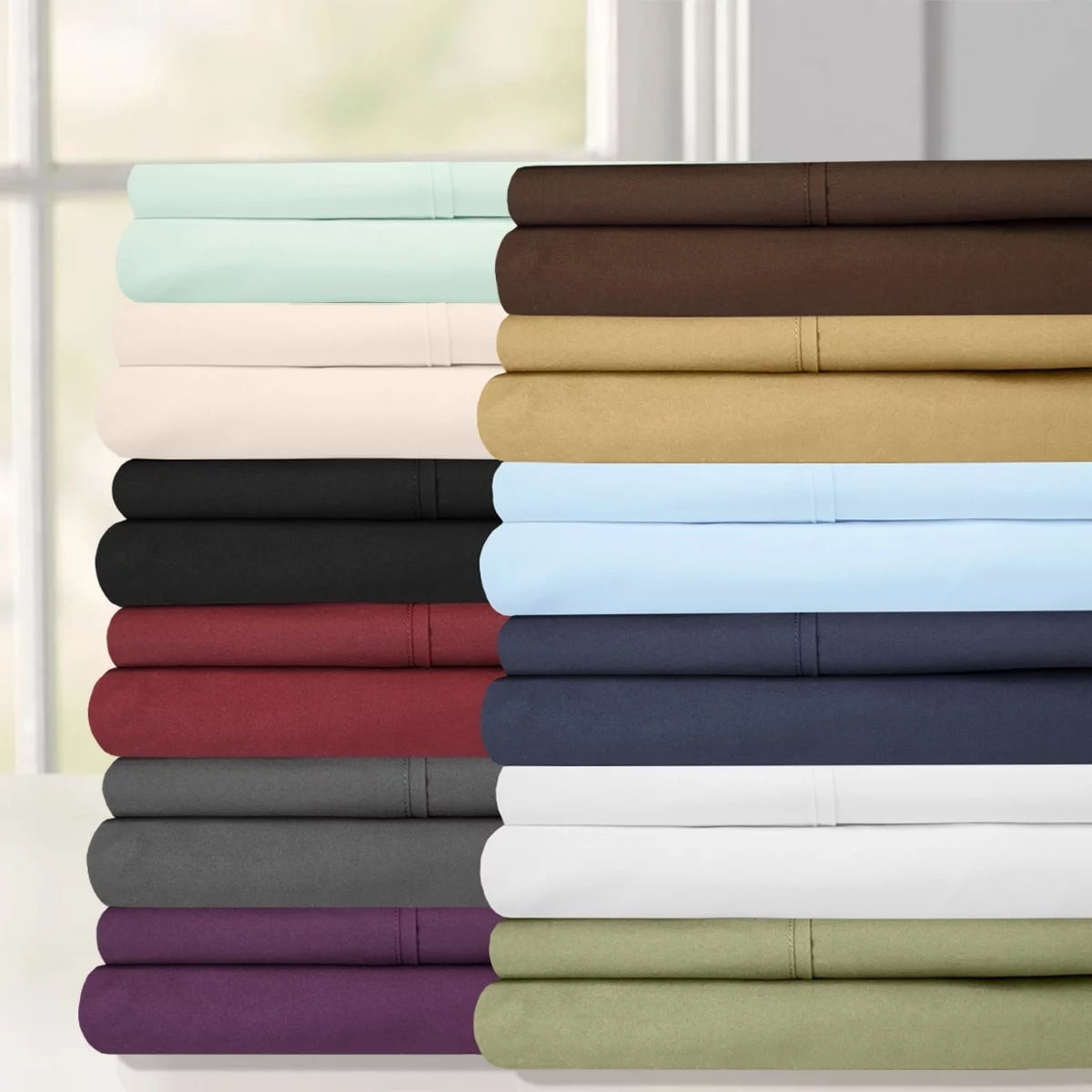 Queen 6-Piece Bed Sheet Set Navy Y399170