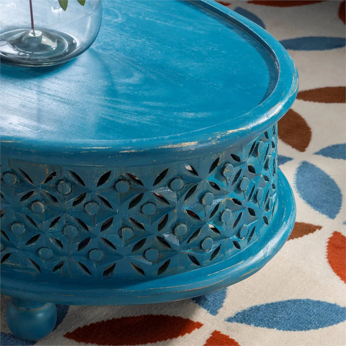 Oval Wood Coffee Table H566