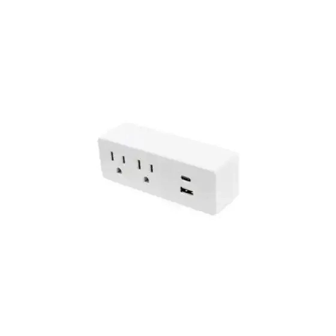 White 2-Outlet 2-USB Port Outlet Tap Z740