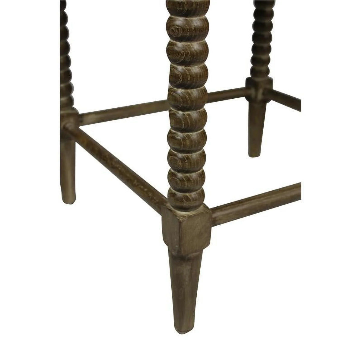 41" Fabric & Wood Counter Stool Set of 2 K598049