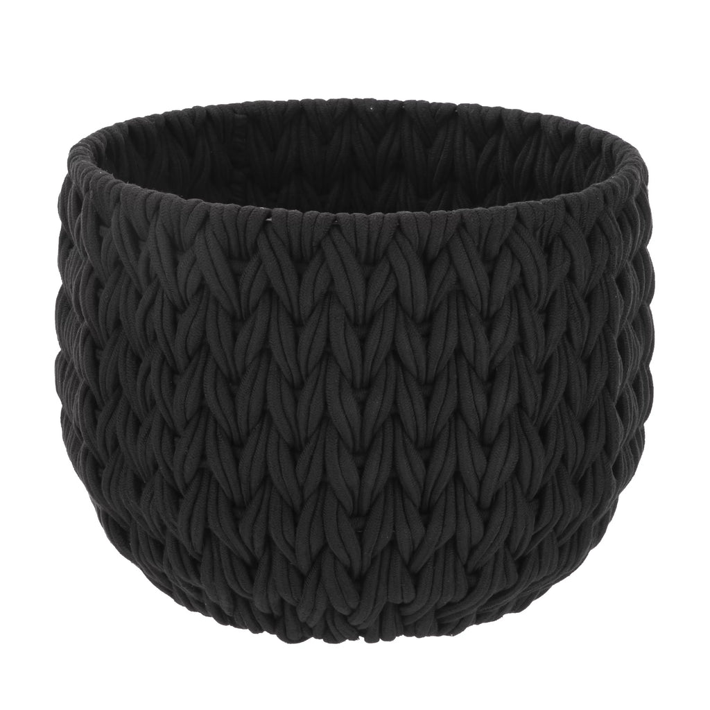 Black Polyester Decorative Storage Basket X98566