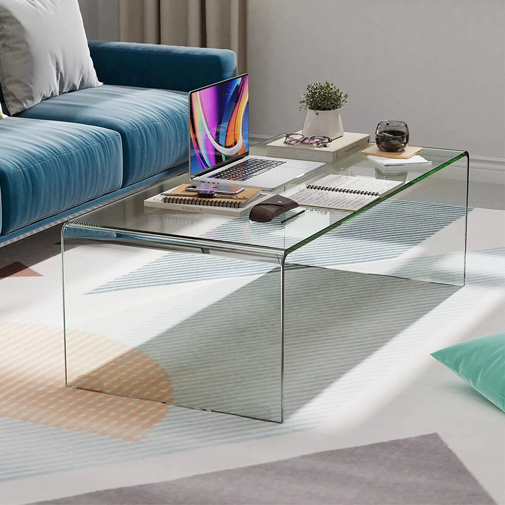 Glass Coffee Table with Smooth Round Edges E820