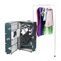 Forest Green Travel Trunk with Mounted Wheels V922982