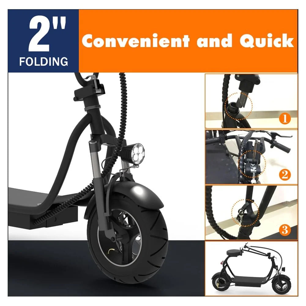 350W 48V Foldable Electric Scooter Black D143
