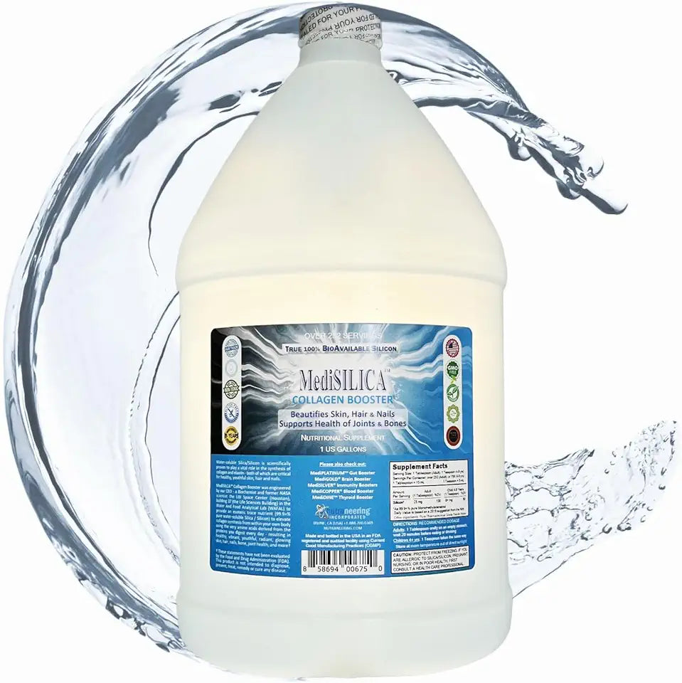 Collagen Booster Water-Soluble Silica Nutritional Supplement 1 Gallon O272603