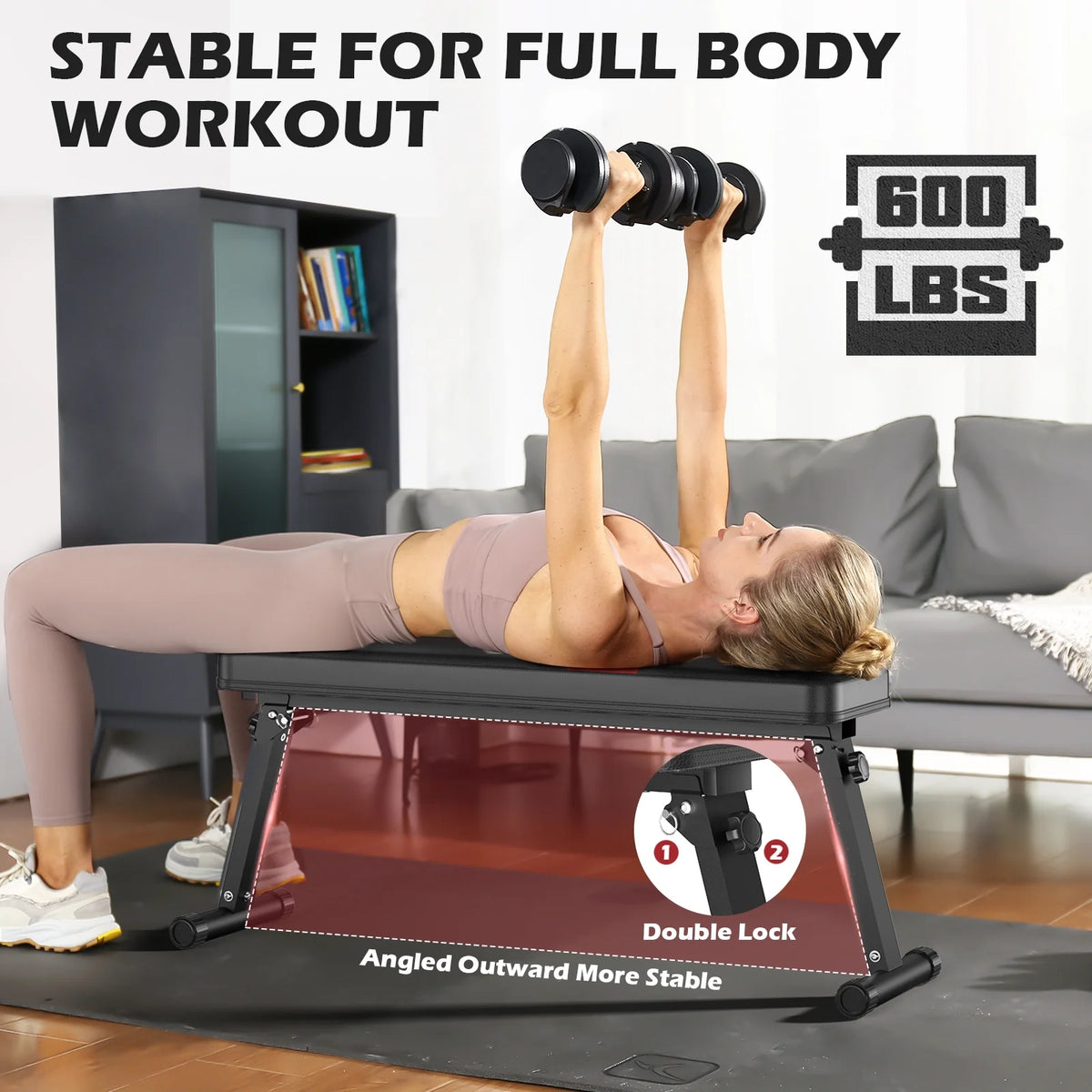 Folding Flat Weight Bench E326
