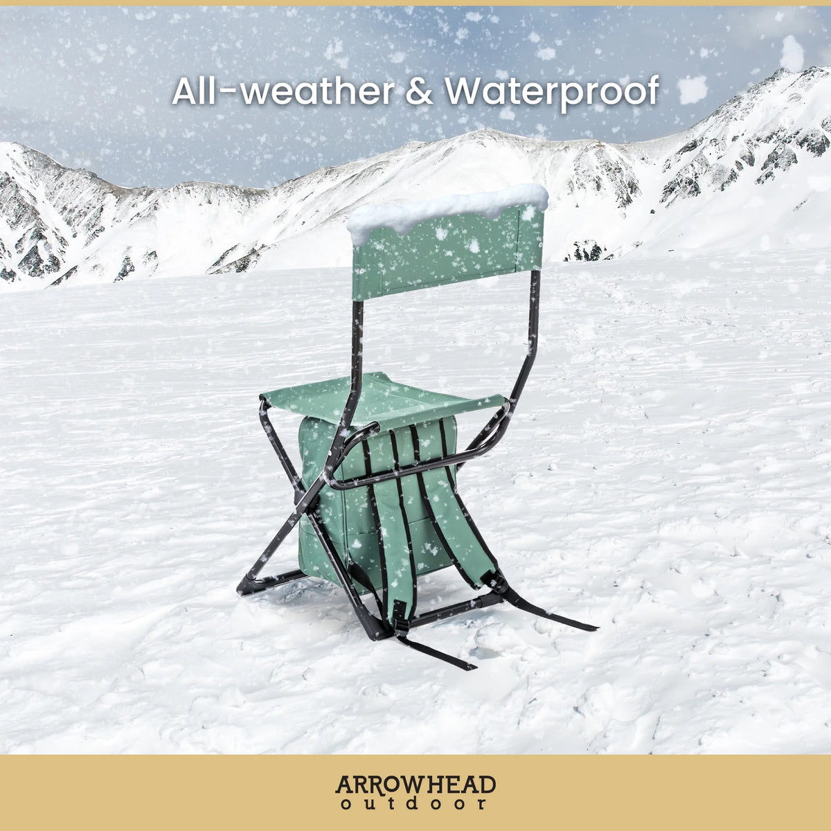 Compact 3-in-1 Fishing Chair with Cooler, Forest Green C219724