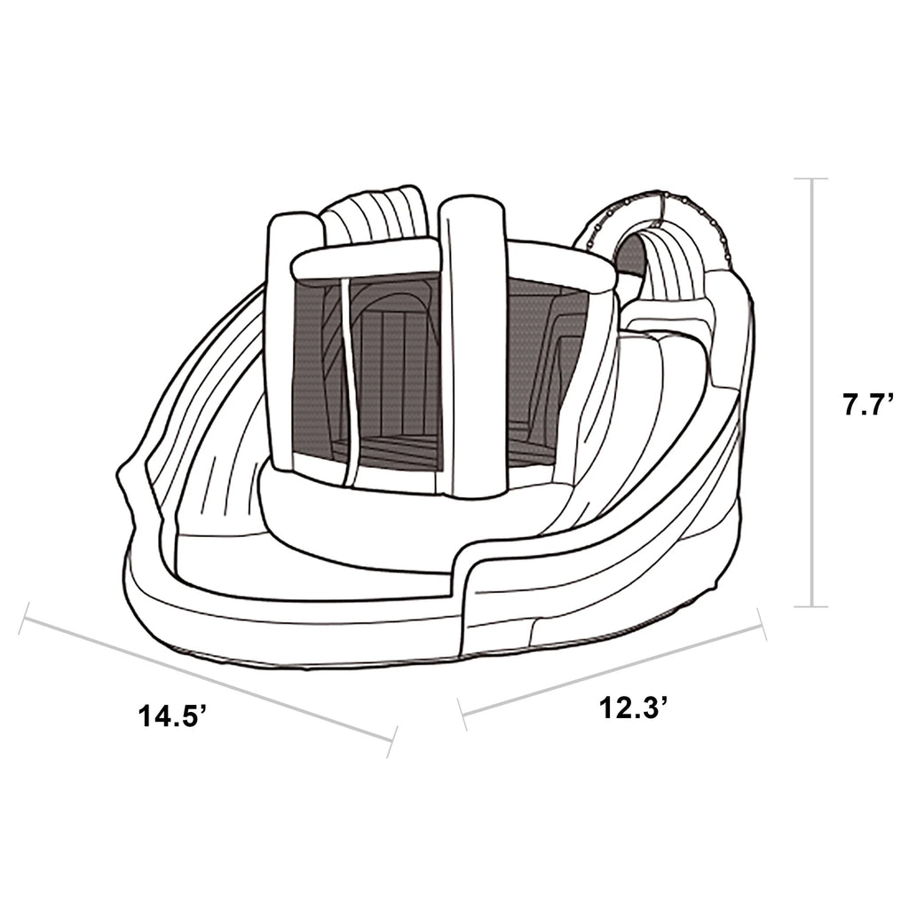Double Water Slide & Bouncer M8474