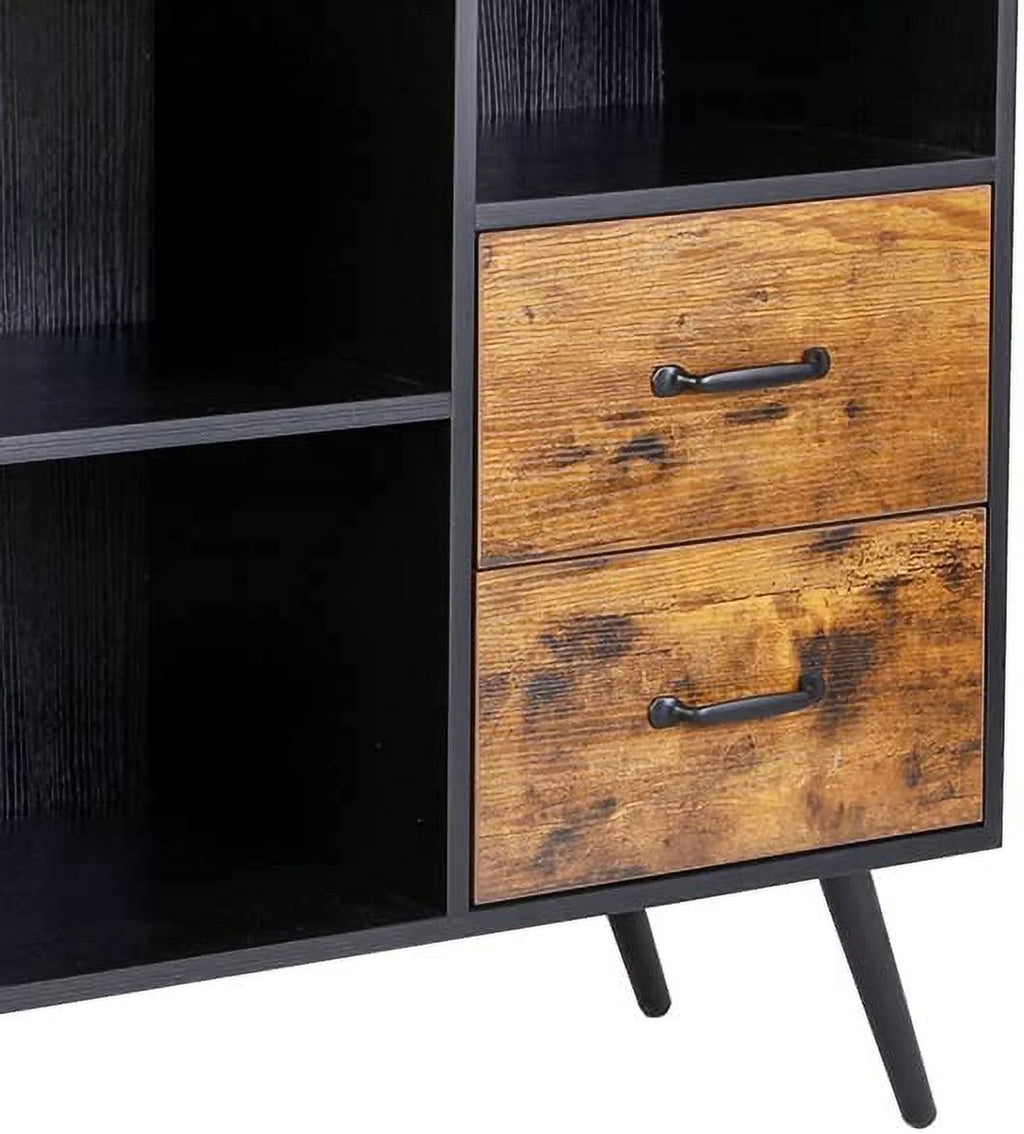 Cabinet with 1 Drawer 2 Doors 1 Open Shelves Free Standing Cupboard with 4 Legs G903649