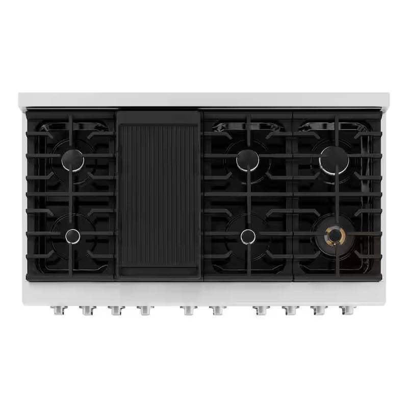 8-Burner Freestanding Gas Range and Double Convection Oven in Stainless Steel E6626