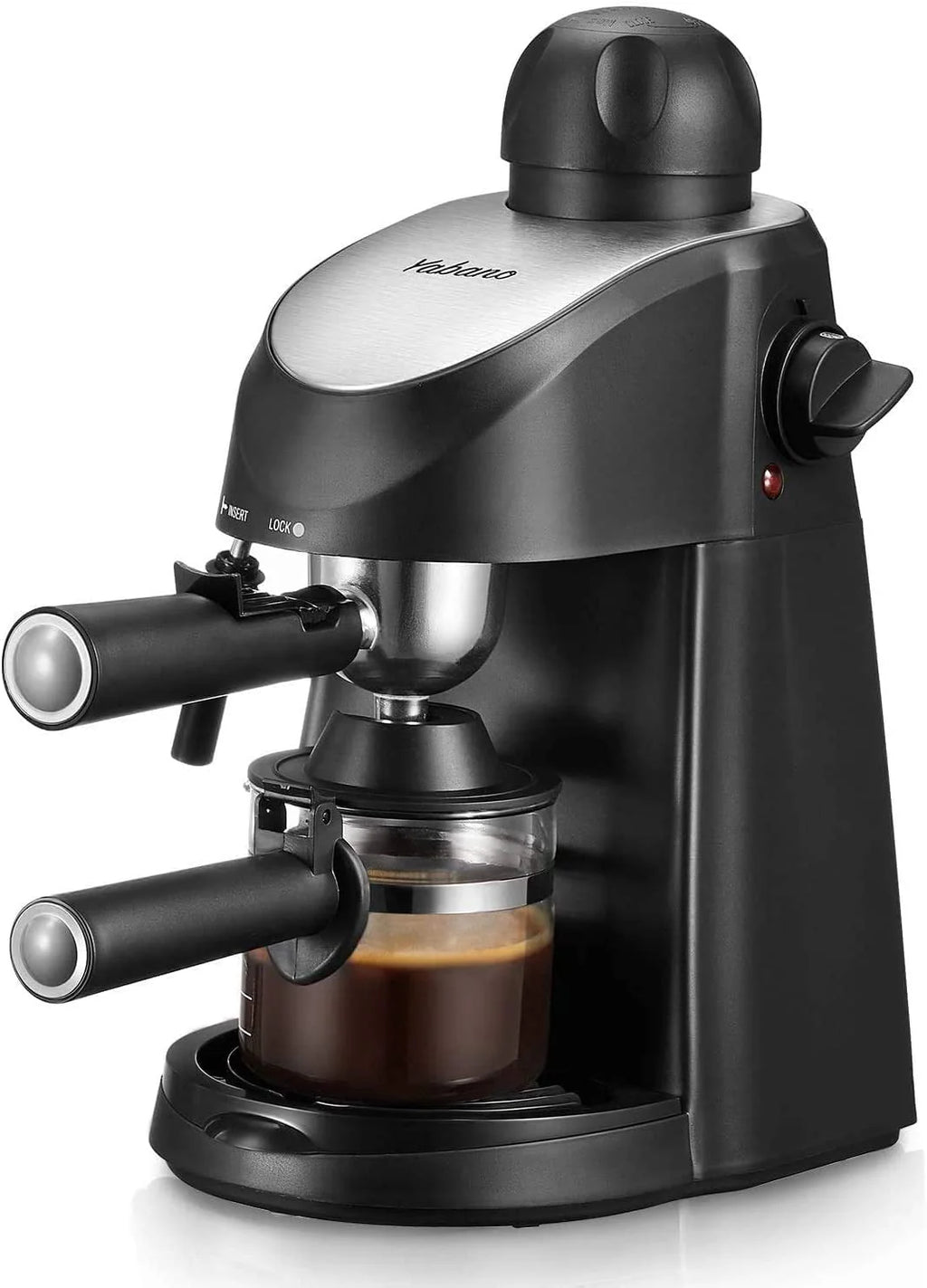 3.5 Bar 4 Cup Steam Espresso Cappuccino Maker with Milk Frother W404084